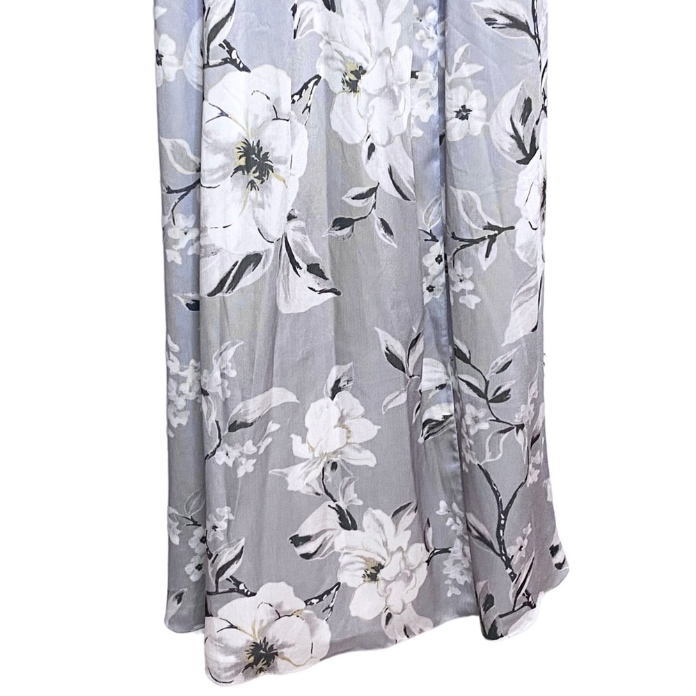 Bariano Maxi Dress Shelly Floral Off Shoulder Silver Gray S - Picture 4 of 16